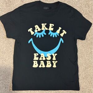 AMIRI Black Shirt with Blue and Cream Print